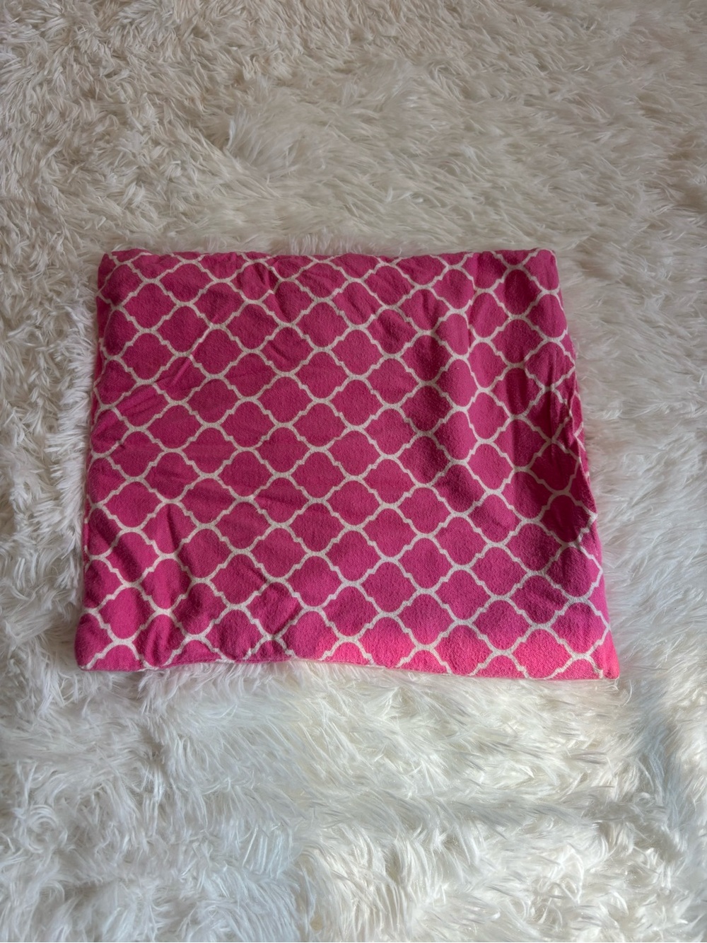 Pink Patterned Rice Heating Bag Pad with Removable Washable Cover for Back Pain